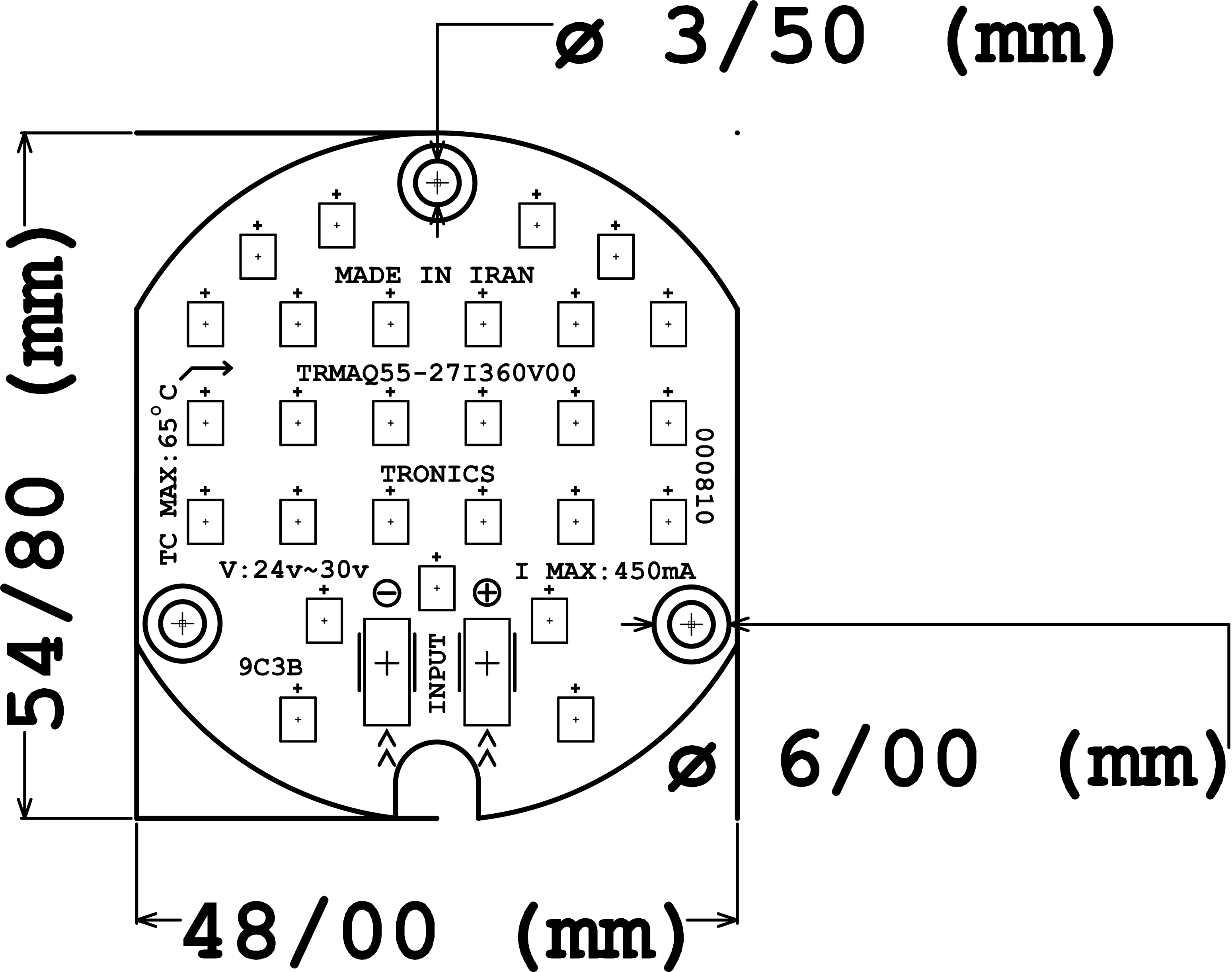 شماتیک ماژول ال ای دی دایره ای 
